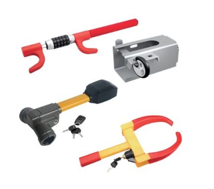 Ein Einblick in unsere Arbeit: Vom persönlichen Schutz über die Absicherung von Privat- und Gewerbeimmobilien bis hin zur Installation mode Verschiedene Werkzeuge: Hammer, Greifer, Pritsche und eine spezielle Vorrichtung.